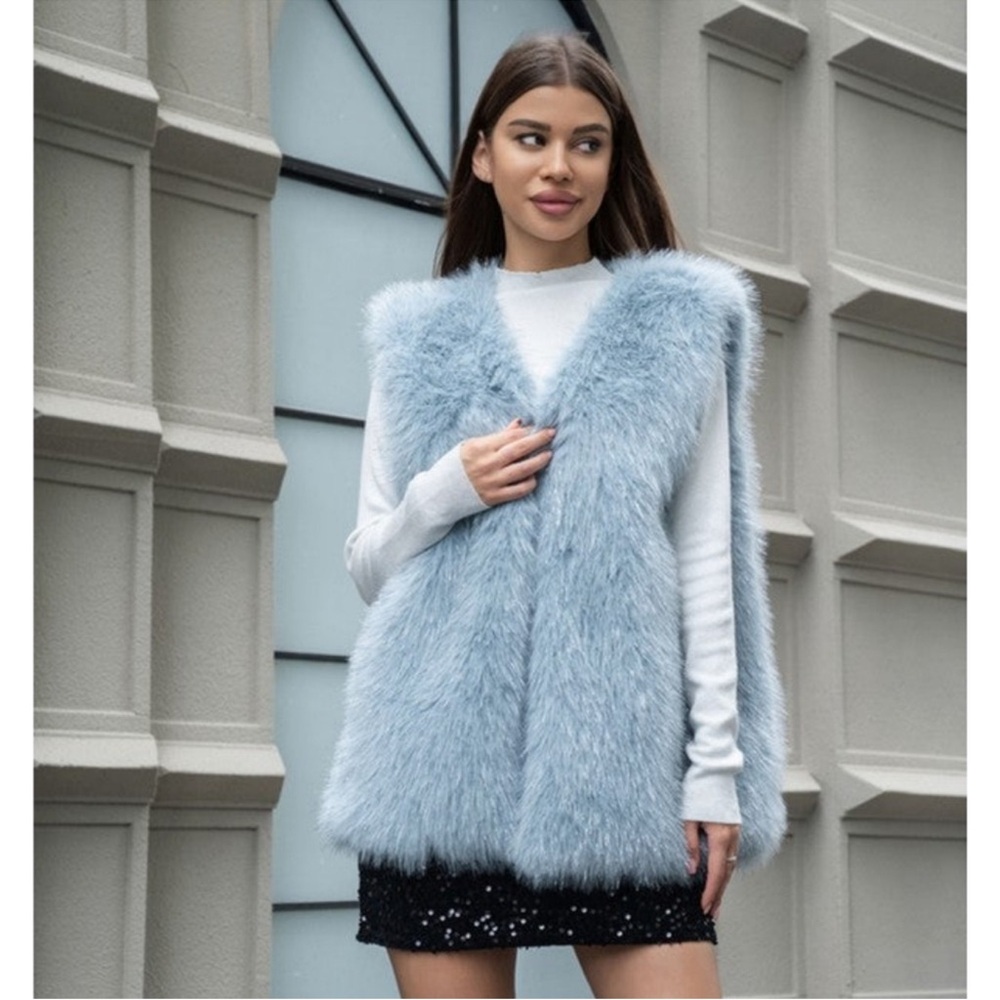 Jason Wu Blue Faux Fur Vest